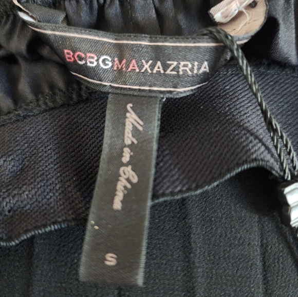 BCBGMaxAzria Dallin B Chiffon Sunburst Pleated Maxi Skirt in Black Combo Size S - Picture 8 of 11